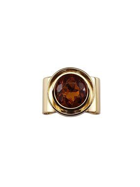 Caminada 18 Karat Yellow Gold and Citrine Ring Size 7 #19045